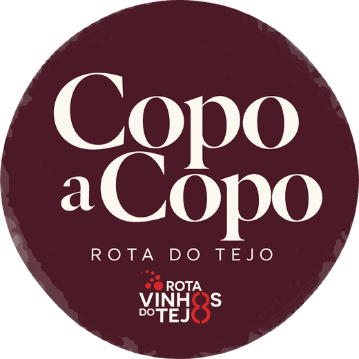 Copo a Copo, Rota do Tejo: selo da primeira edi&ccedil;&atilde;o, com a assinatura da Rota dos Vinhos do Tejo