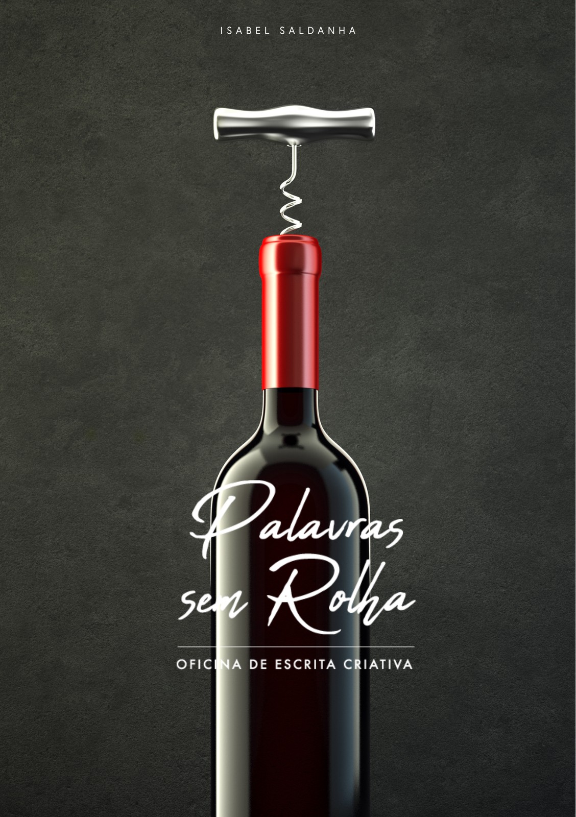 Cartaz original de Palavras sem Rolha — oficina de escrita criativa